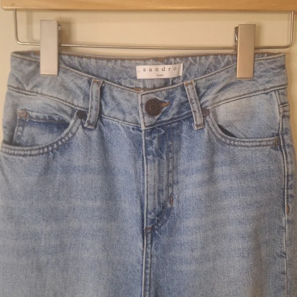 Sandro straight cut high-waisted jeans Size 34 sandro or 2 US - Picture 7 of 13
